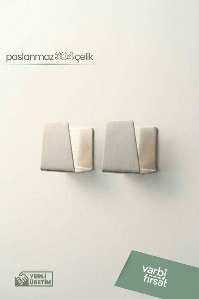 2 Adet Paslanmaz Çelik Bulaşık Süngeri Tutucu Yapışkanlı Askılık Çift Taraflı Yapışkanlı Metal Askı