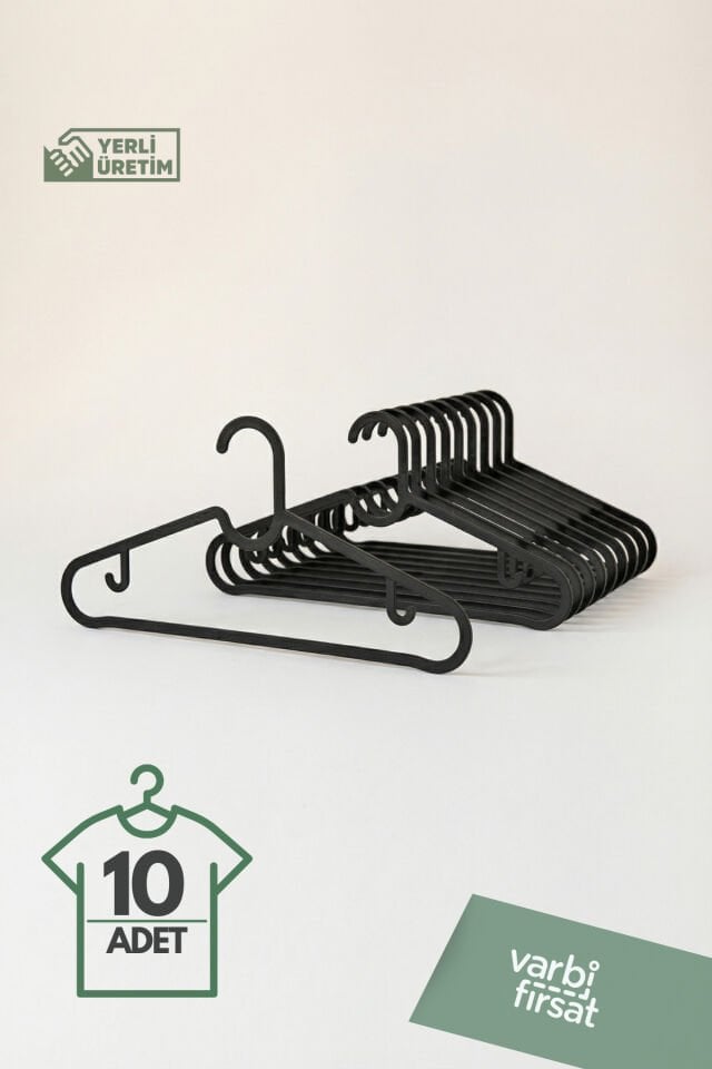 10 Adet Elbise Pantolon Gömlek Kıyafet Askısı Askı